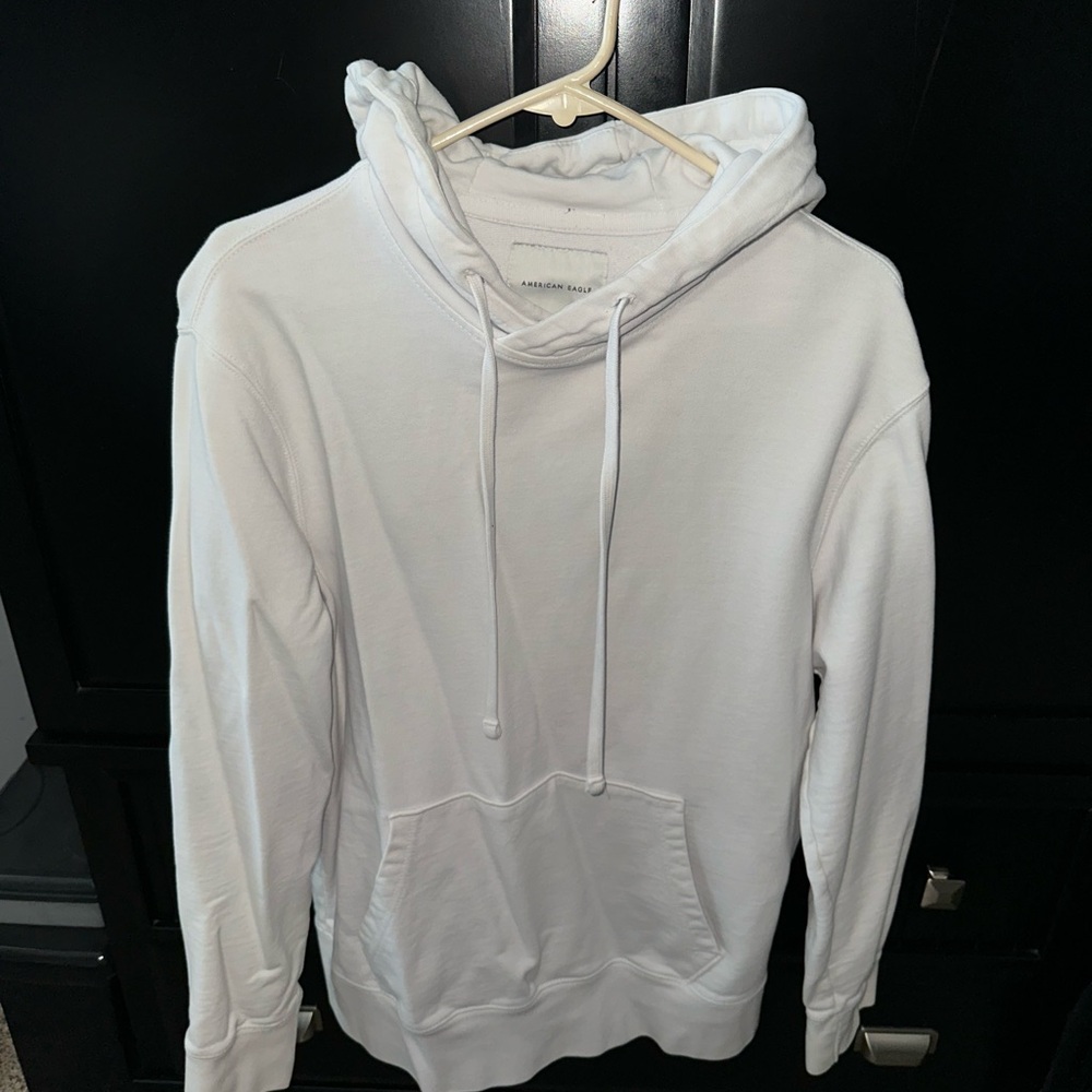 American Eagle Solid White Hoodie - image 1